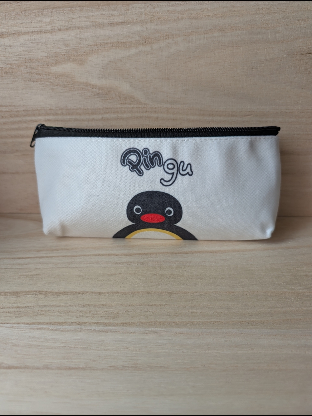 Pingu White Penguin Zip Pouch New Without Tag Pingu Bag Pencil Case Makeup Bag